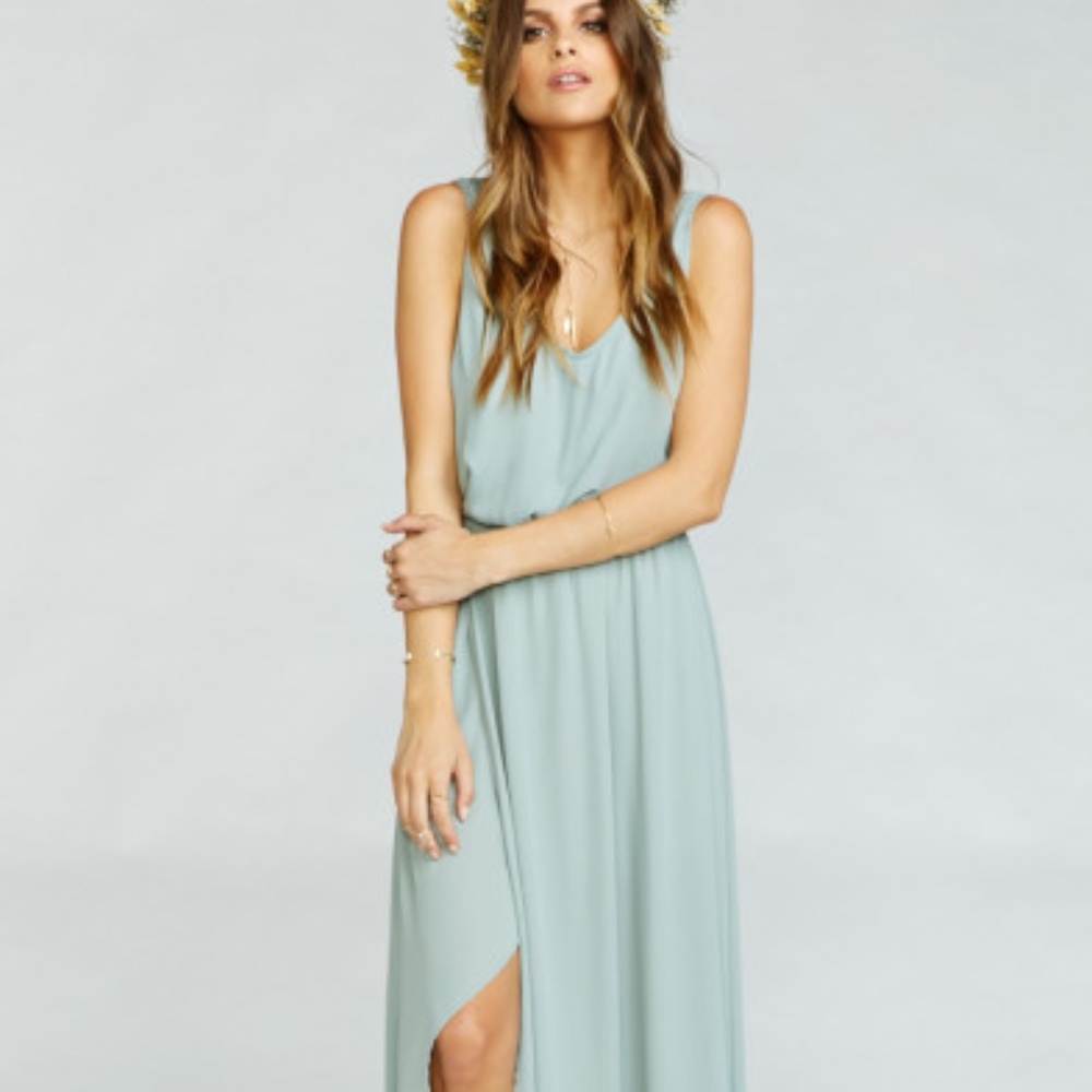 Show Me Your MuMu Kendall Maxi Dress Silver Sage